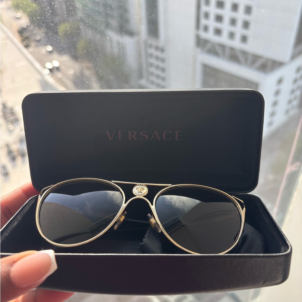 Versace Gold Frame Sunglasses